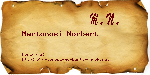 Martonosi Norbert névjegykártya